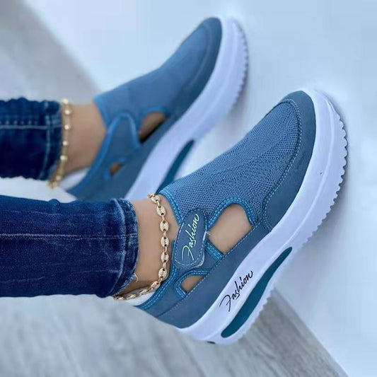 Summer Sneakers New Casual Low Wedge Breathable Non-Slip Comfort Sport Shoes