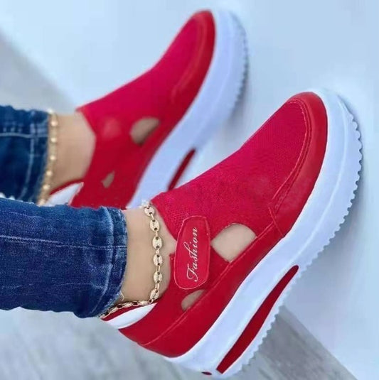 Summer Sneakers New Casual Low Wedge Breathable Non-Slip Comfort Sport Shoes